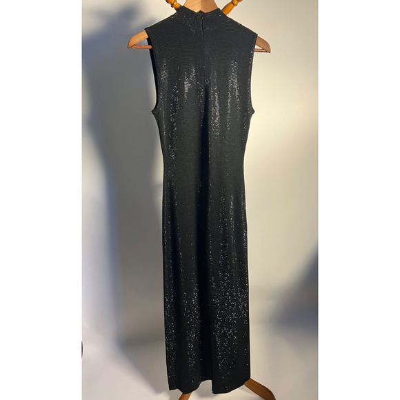 Lela Rose Sequin Embellished Column Gown — Black Metallic (S) Retail $1,990 - Picture 2 of 3